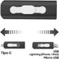 Pen Drive USB x32 GB Cool (3 En 1) Lightning/Tipo-C/USB Negro