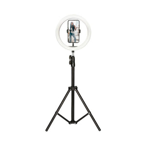 KSIX KIT Studio Live Max /Aro de Luz LED 25 cm + Trípode 1,60 m para Smartphone