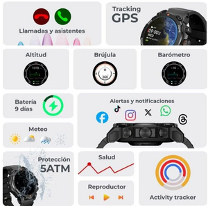 Ksix explorar black / smartwatch 1.43" / gps