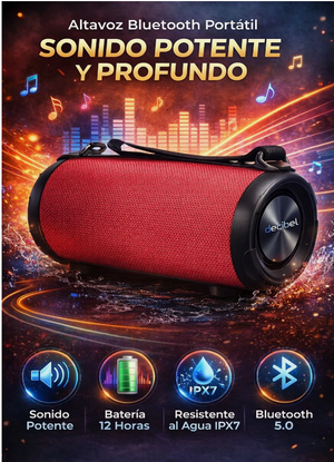 Altavoz Bluetooth Portátil Decibel Aerial 2 – Rojo