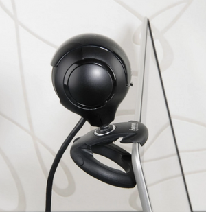 Webcam - Hama 00053950, HD 1280x720p, Para PC y Mac, Micrófono, USB, 360º, Negro