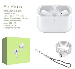 Auriculares Inalámbricos Estéreo con Bluetooth 5.3 Air Pro 5
