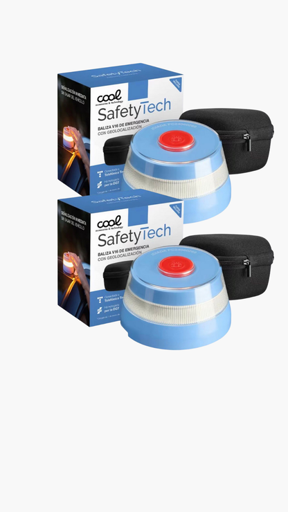 Pack 2 Luz Baliza Conectada (Homologada DGT) COOL Safetytech