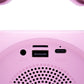 Altavoz Bluetooth Universal Música 6W COOL Mini Karaoke Party + 2 Micrófonos Rosa