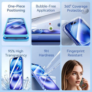 Protector de Pantalla de Cristal Templado Vention KUMTCA-30 para iPhone 15 Pro+ Herramienta de Instalación