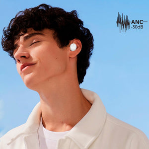 Auriculares Stereo Bluetooth Earbuds ANC COOL Pocket Blanco