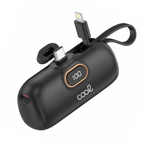 Bateria Externa Power Bank 5.000 mAh COOL Cápsula Negro