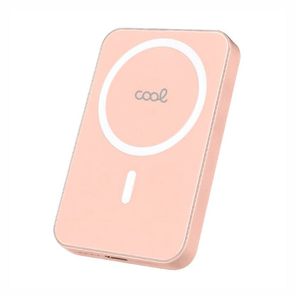 Bateria Externa Universal MAGNÉTICA Power Bank Qi 5000 mAh COOL Rosa