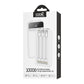 Batería Externa Universal Power Bank 10.000 mAh Carga Rápida 22.5W (3 cables) Blanco