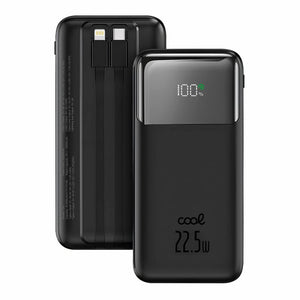 Bateria Externa Universal Power Bank Carga Rápida 22.5W 30.000 mAh (Tipo-C / Lightning) COOL Negro