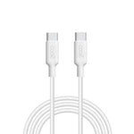 Cable USB Compatible COOL Universal TIPO-C a TIPO-C (1 metro) Blanco 3 Amp
