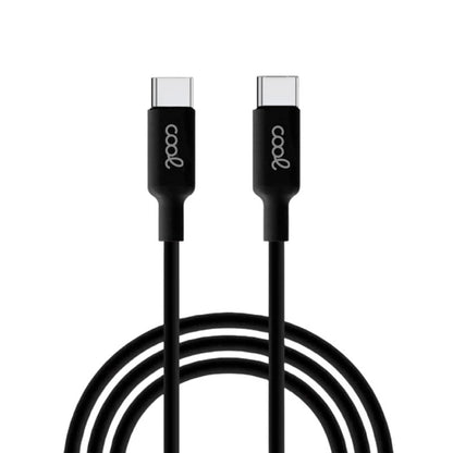 Cable USB Compatible COOL Universal TIPO-C a TIPO-C (1.2 metros) Negro 3 Amp