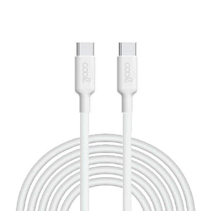Cable USB Compatible COOL Universal TIPO-C a TIPO-C (3 metros) Blanco 3 Amp