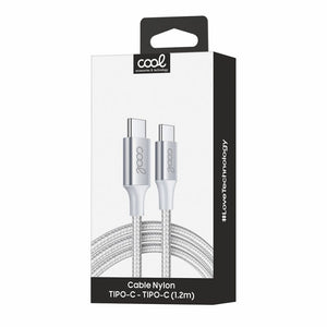 Cable USB COOL Nylon Universal Tipo C a Tipo C (1.2 metros)