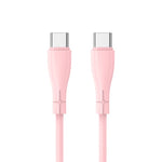 Cable USB COOL Silicona Universal Tipo C a Tipo C (1 metro) Rosa