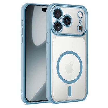 Carcasa COOL para iPhone 17 Pro / 18 Pro Magnética Borde Celeste