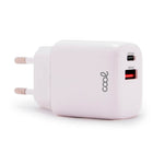 Cargador Red Universal Fast Adapt. (PD) Dual USB-A / USB-C COOL (20W) Blanco