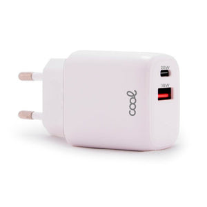 Cargador Red Universal Fast Adapt. (PD) Dual USB-A / USB-C COOL (20W) Blanco