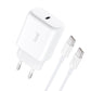 Cargador Red Universal Fast Adapt. (PD) Tipo-C COOL (25W) Blanco + Cable Tipo-C a Tipo-C