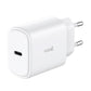 Cargador Red Universal Fast Adapt. (PD) Tipo-C COOL (25W) Blanco + Cable Tipo-C a Tipo-C