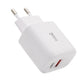 Cargador Red Universal Fast Charger (PD) Dual Tipo-C / USB COOL (20W) Blanco