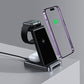 Dock Base Qi Cargador Inalámbrico 3 en 1 COOL Negro