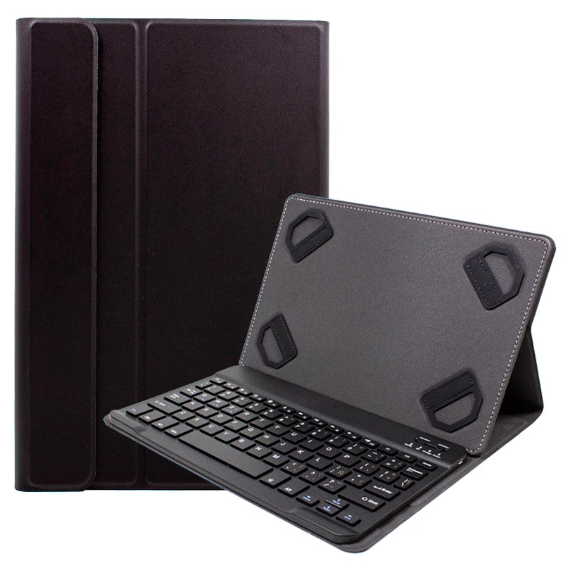 Funda COOL Ebook / Tablet 9 - 11 pulg Liso Negro Polipiel Teclado Bluetooth (Español)