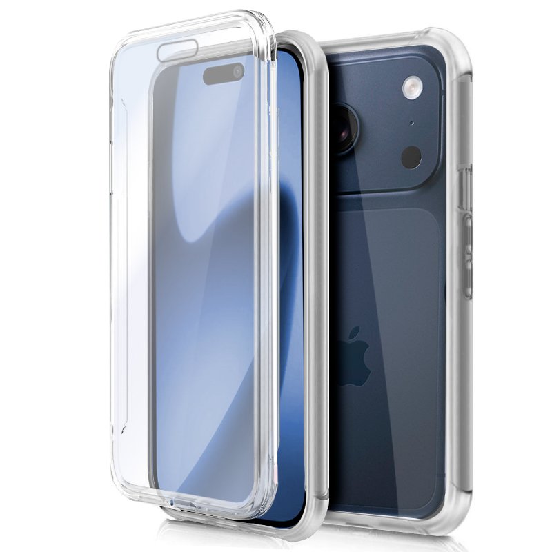 Funda COOL Silicona 3D para iPhone 17 Pro Max / 18 Pro Max (Transparente Frontal + Trasera)