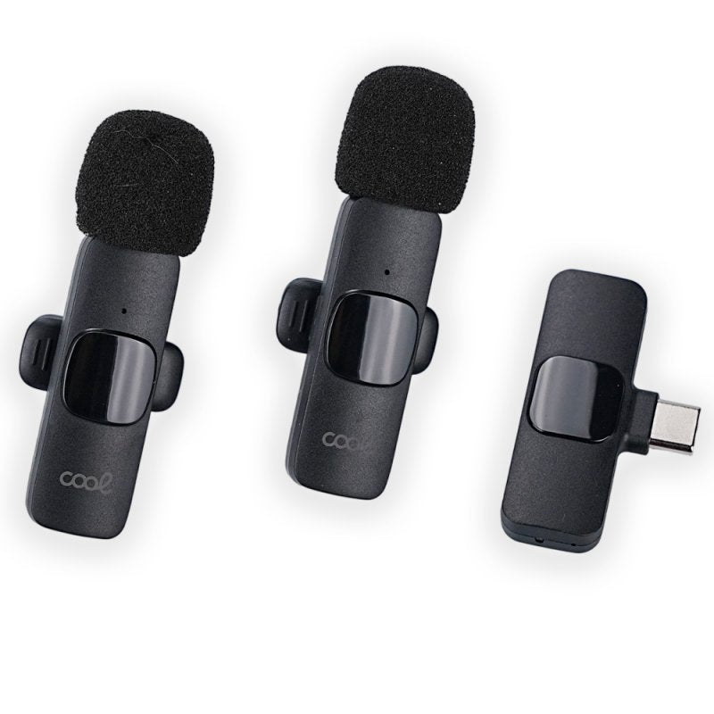 Micrófono Inalámbrico COOL (Pack 2 uds + Adapt. TIPO-C) Universal