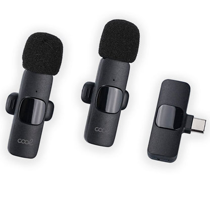 Micrófono Inalámbrico COOL (Pack 2 uds + Adapt. TIPO-C) Universal
