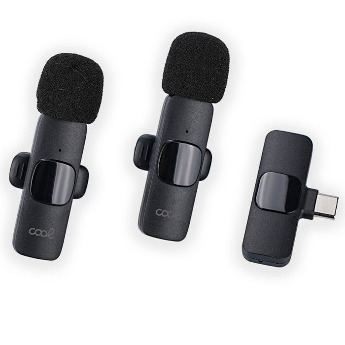 Micrófono Inalámbrico COOL (Pack 2 uds + Adapt. TIPO-C) Universal