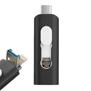 Pen Drive USB x32 GB COOL (3 En 1) Lightning / Tipo-C / USB Negro