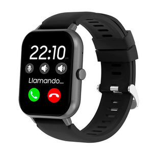 Smartwatch COOL Forest Silicona Negro (Llamadas, Salud, Deporte)