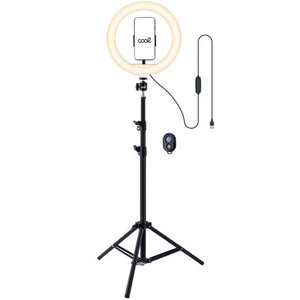 Soporte Trípode (180 cm) Aro de Luz LED COOL + Mando Bluetooth