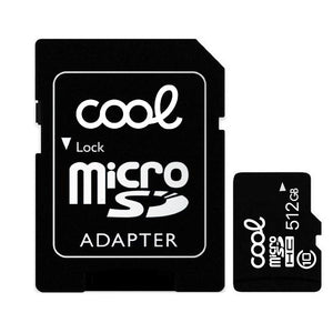 Tarjeta Memoria Micro SD con Adaptador x512 GB COOL (Clase 10)